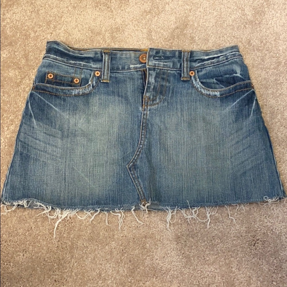 Low Rise Jean Skirt
